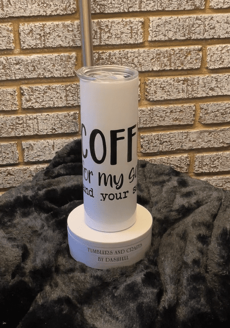 A candle that says coffee is for my soul.