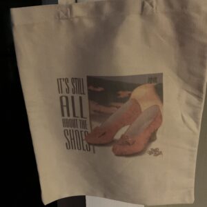 A bag with shoes on it