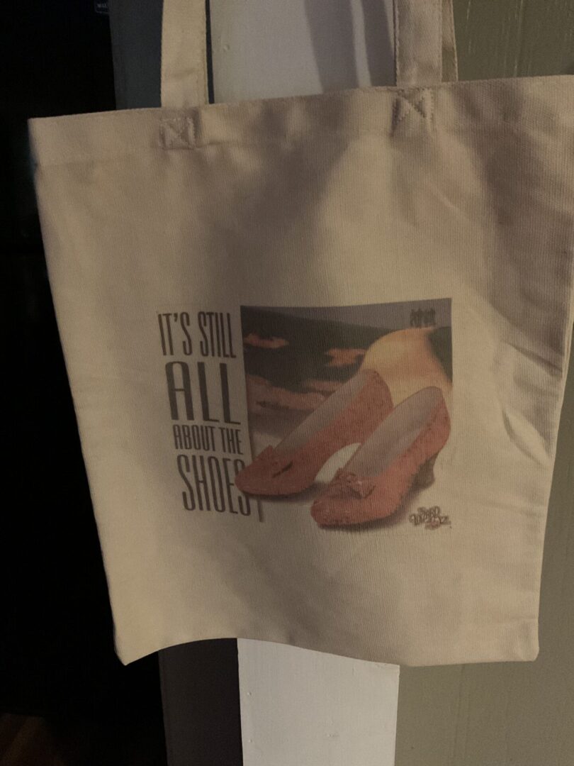A bag with shoes on it